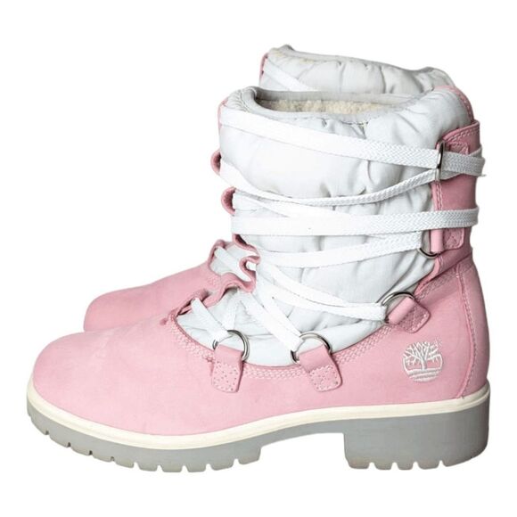 TIMBERLAND Puffy Boot 'Pink' Size 8M - Picture 2 of 7